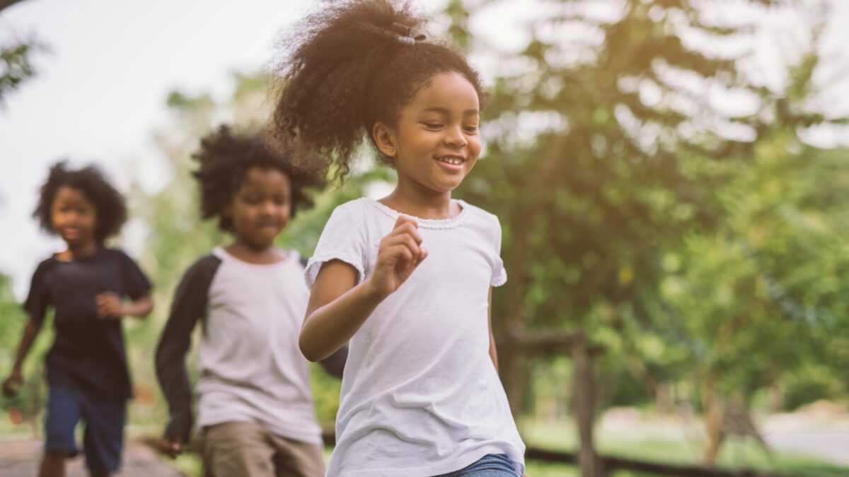 Kids playing outdoors