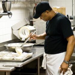 Restaurant worker in the kitchen