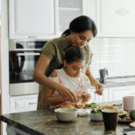 A photo banner of three photos of children at different ages